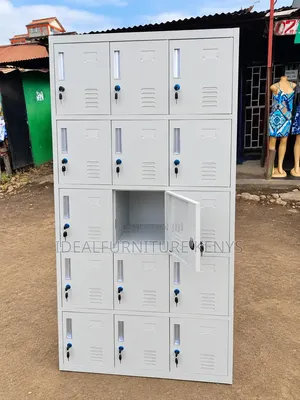 Kabati la Locker la Metali lenye Milango 15 na Ufunguo