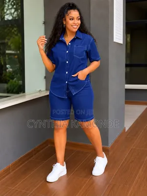 Set ya 2pc za Denim Jeans - Wanawake