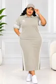 Quality Long Cotton Shirt Dress - Free Size - 5