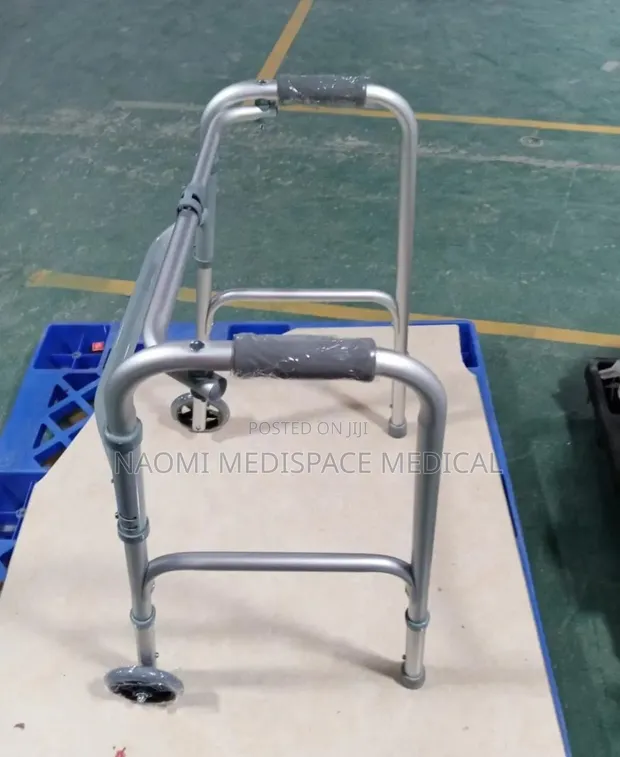 Foldable Height-Adjustable Walker with Wheels - 1