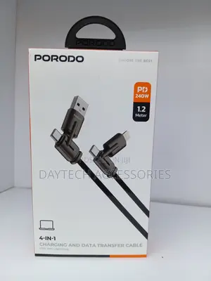 Porodo 240W 4-in-1 Charging & Data Cable 1.2m