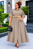 Heavy Linen Maxi Dress - Sizes M-2XL - 4