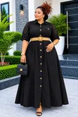Heavy Linen Maxi Dress - Sizes M-2XL - 5