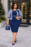 A Princessa Fashion 2-Piece Trim Coat & Dress Set - 4