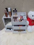 Multi-Storey Makeup Organizer Drawer with Mirror - 1