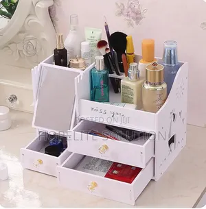 Multi-Storey Makeup Organizer Drawer with Mirror