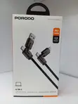 Porodo 240W 4-in-1 Cable ya Kuchaji na Data 1.2M - Nyeusi - 2
