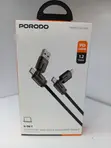 Porodo 240W 4-in-1 Cable ya Kuchaji na Data 1.2M - Nyeusi - 3