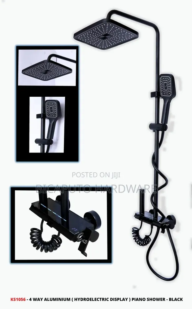 Piano Shower Mixer Black - 1