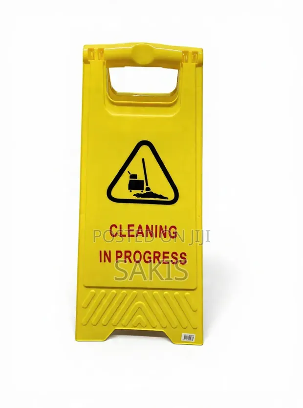 Cleaning in Progress Safety Warning Sign - Double Sided - 1