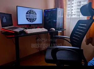 Boss Office Products 1200mm Kiti-Simama Umeme Inayoweza Kurekebishwa - Nyeusi