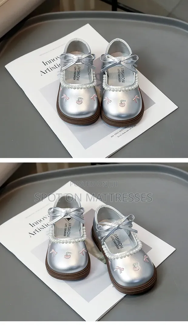 Baby Girl Shoes - Silver/Beige, Sizes 20-31 - 1
