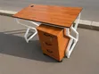 Executive Office Desk & High Back Chair Set - Wooden 3 Drawers - 2