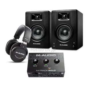 M-Audio BX4 Jozi ya Studio Monitors na XLR Interface
