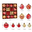 44pc Christmas Tree Baubles (Red & Gold) - 3
