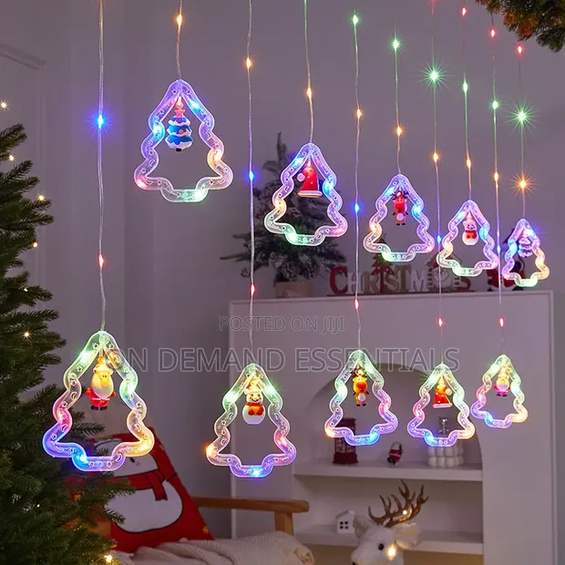 Christmas LED Lights with Santa, Snowman, Reindeer & Tree - 1