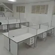 6-Way Modern Office Workstation Cluster - Meza Nyeupe na Droo 3 - 1