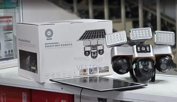 VTS30 4G Solar Security Camera - 3 Lens 6MP PTZ Floodlight - 1