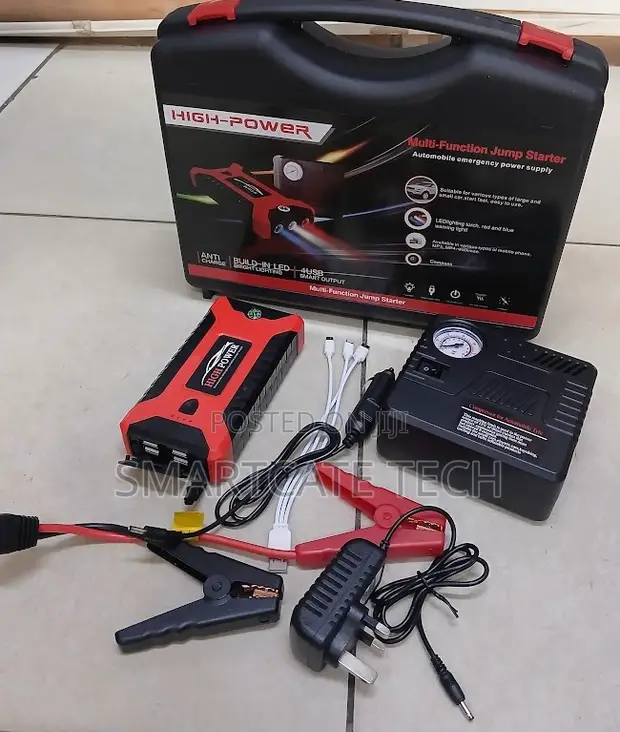 Powerful 99800mAh Car Jump Starter & Air Compressor - 1