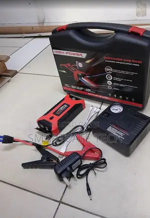 12V Car Jump Starter Kit with Tyre Inflator & LED Light