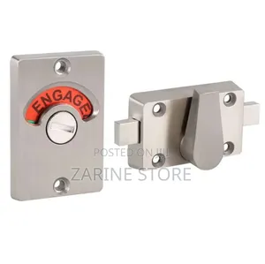 Bathroom Indicator Lock - Silver Aluminum