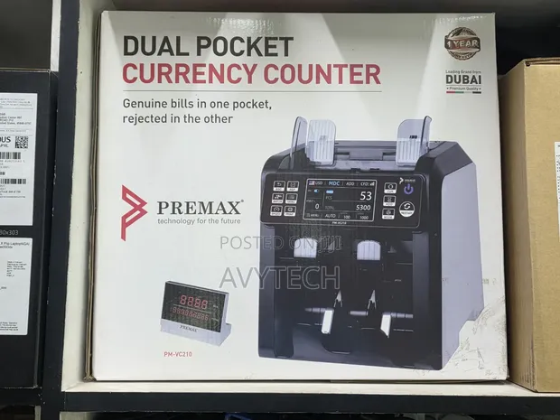 Premax PM-VC210 Mashine ya Kuhesabu Pesa Mifuko Miwili - 1