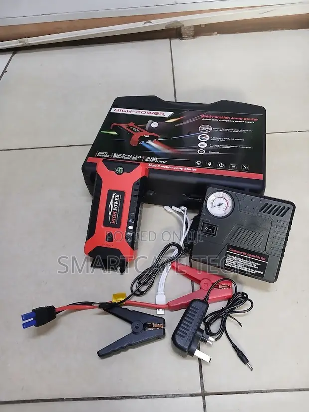 Heavy Duty Car Battery Booster 99800mAh with Tyre Pump - 1