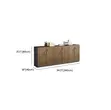 Lockable 6-Door Wooden Credenza Storage Cabinet - 2