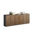 Lockable 6-Door Wooden Credenza Storage Cabinet - 3