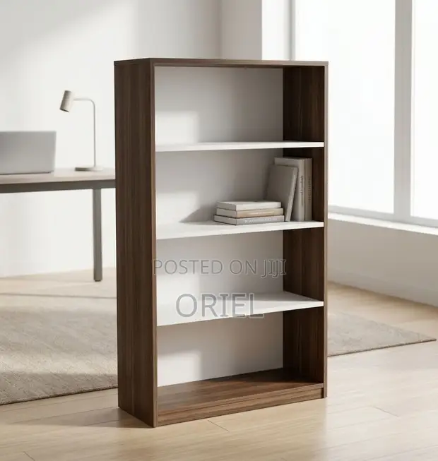 4-Tier Wooden Office Bookshelf - 1