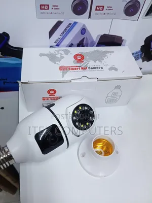 Kamera ya Ndani ya V380 Pro PTZ Lenzi Mbili Mtindo wa Balbu