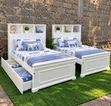 Custom Kids Single Bed with Safety Barrier & Storage Headboard - 2