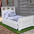 Custom Kids Single Bed with Safety Barrier & Storage Headboard - 3