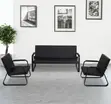 5-Seater Leather Reception Sofa - 1