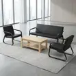 5-Seater Leather Reception Sofa - 3