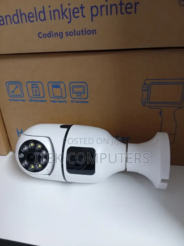 V380 Pro Dual Lens PTZ Bulb Camera for Indoor Viewing - 1