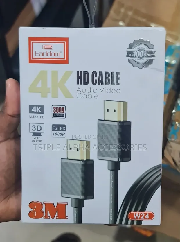 Earldom W24 4K HDMI Cable, 3m - 1