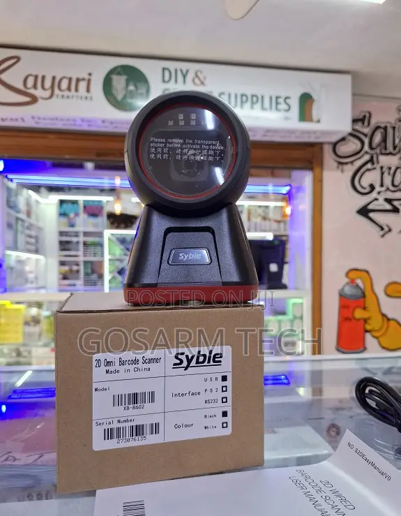 Syble XB-8602 2D Desktop Barcode Scanner - 1