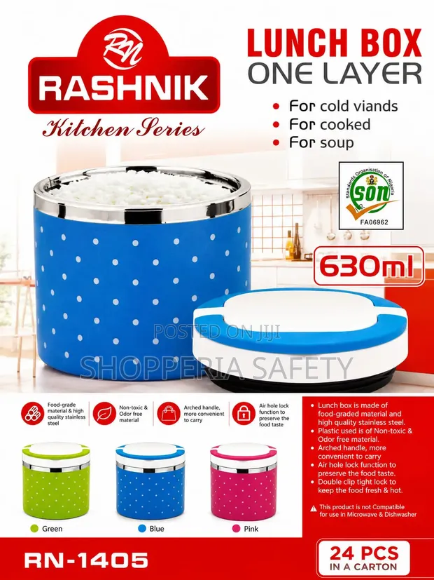 Restocked Single Layer Lunch Box 630ml - 1