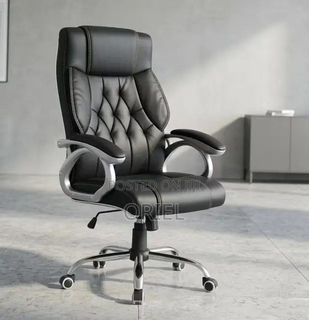 Ergonomic Leather Executive Office Chair - 1