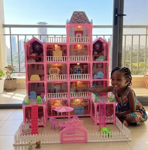 Girls DIY Kids Dream Villa Dollhouse - 1