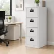4-Drawer Steel Cabinet with 4 Keys - 3