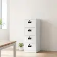 4-Drawer Steel Cabinet with 4 Keys - 5