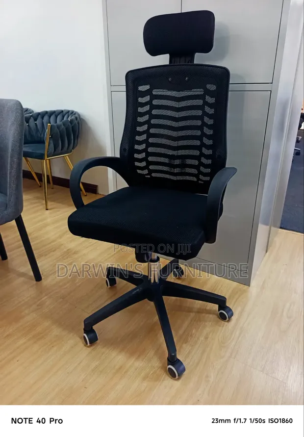 Boss Office Products Black Headrest Seat - 1