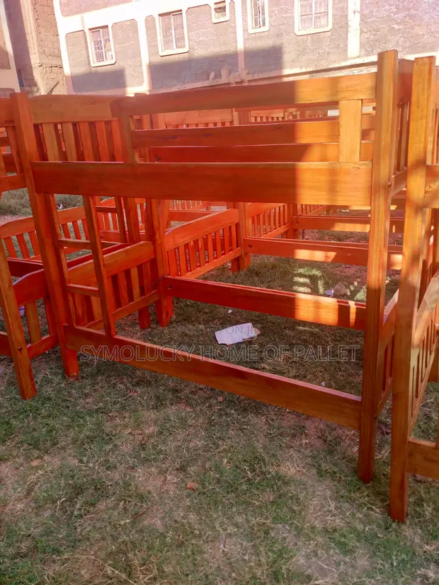 3.5x6ft Hardwood Framed Double Decker Bed - 1