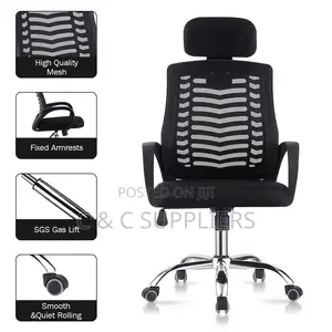 Kiti cha Katibu cha Mesh chenye Headrest