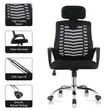 Secretary Mesh Chair with Headrest - 1
