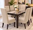 Egyptian Plush Damask Dining Chair Seat Covers - 5