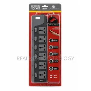 Lightwave 6-Way Extension Socket 3M