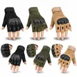 Black Half-Finger Tactical Gloves - 2